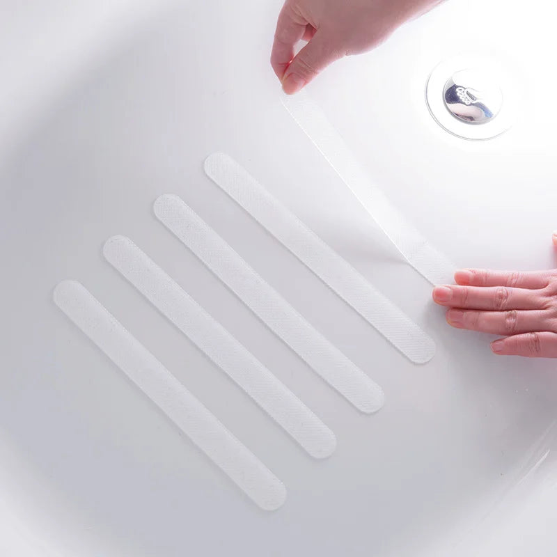 Anti-Slip Bath & Shower Strips — 6 Pieces (White)