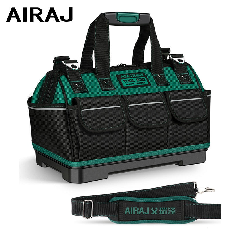 AIRAJ New Electrician Tool Bag with Reflective Strip Oxford Cloth Wear-resistant Multi-Pocket Waterproof Storage Hand bag