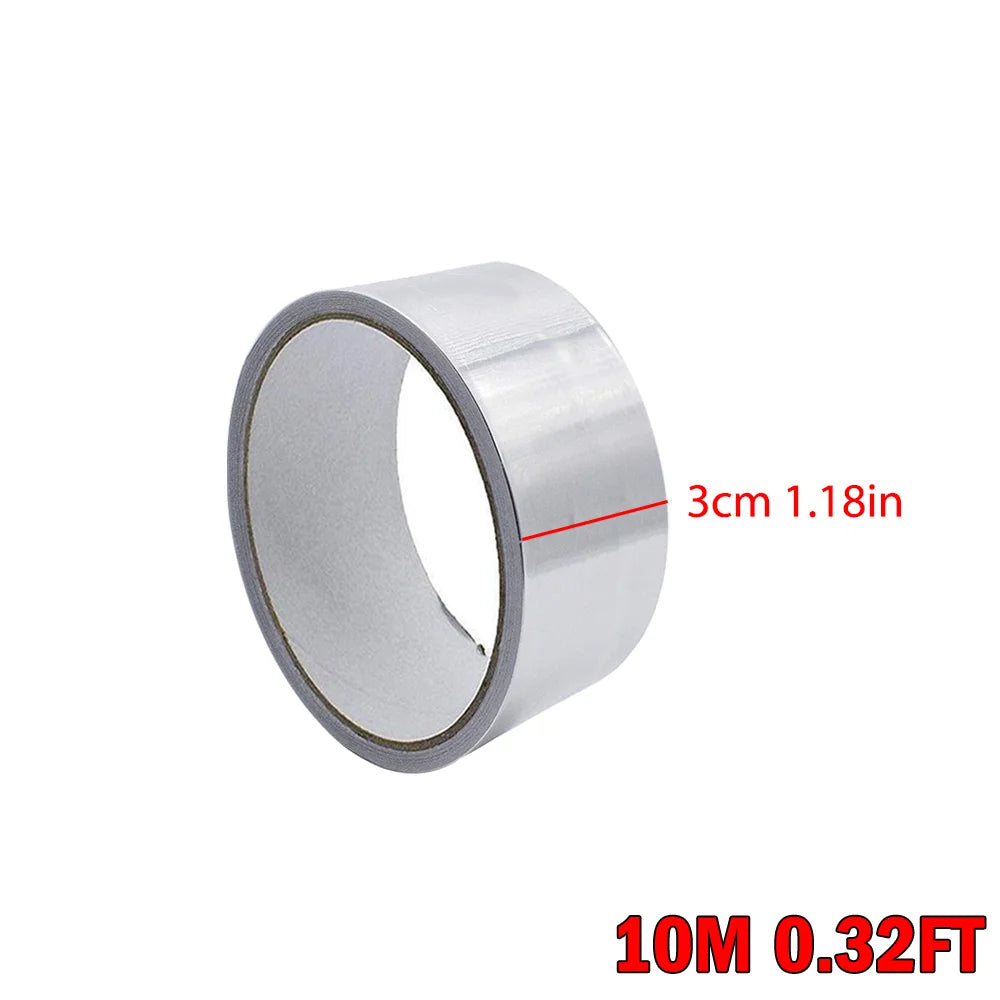 Aluminum Foil Tape, 2-Pack — 2 in x 65 ft per Roll, for HVAC Ductwork, Dryer Vents & Pipe Sealing