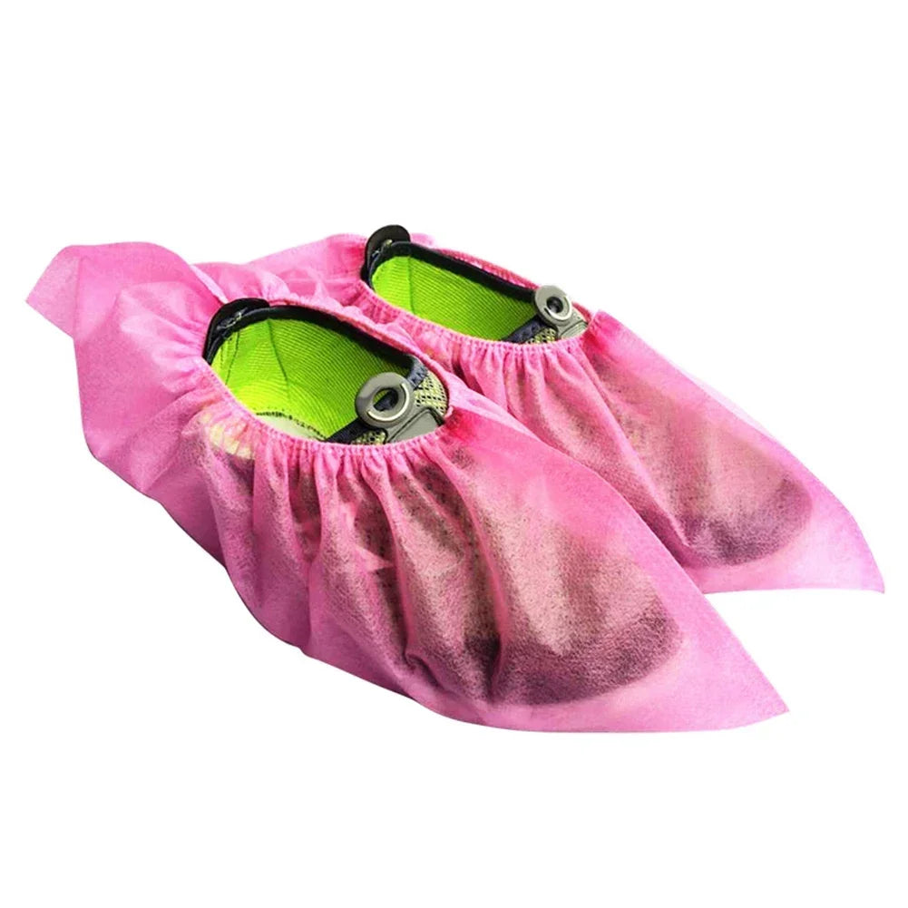 Disposable Boot Shoe Covers 100 Count Foot Booties Shoe Coverings Non Slip Shoe & Boot Covers for Indoor Outdoor Home Workplace