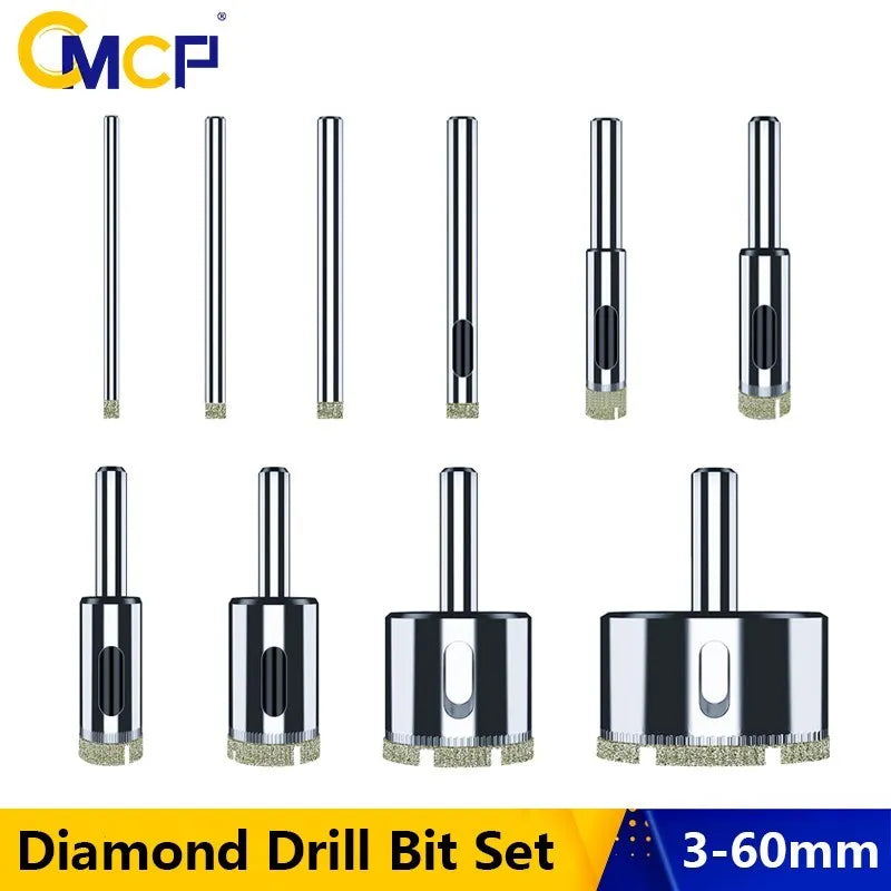 15-Piece Diamond Hole Saw Kit - Diamond Drill Bit Set for Tile, Glass, Ceramic and Porcelain (6-50mm)