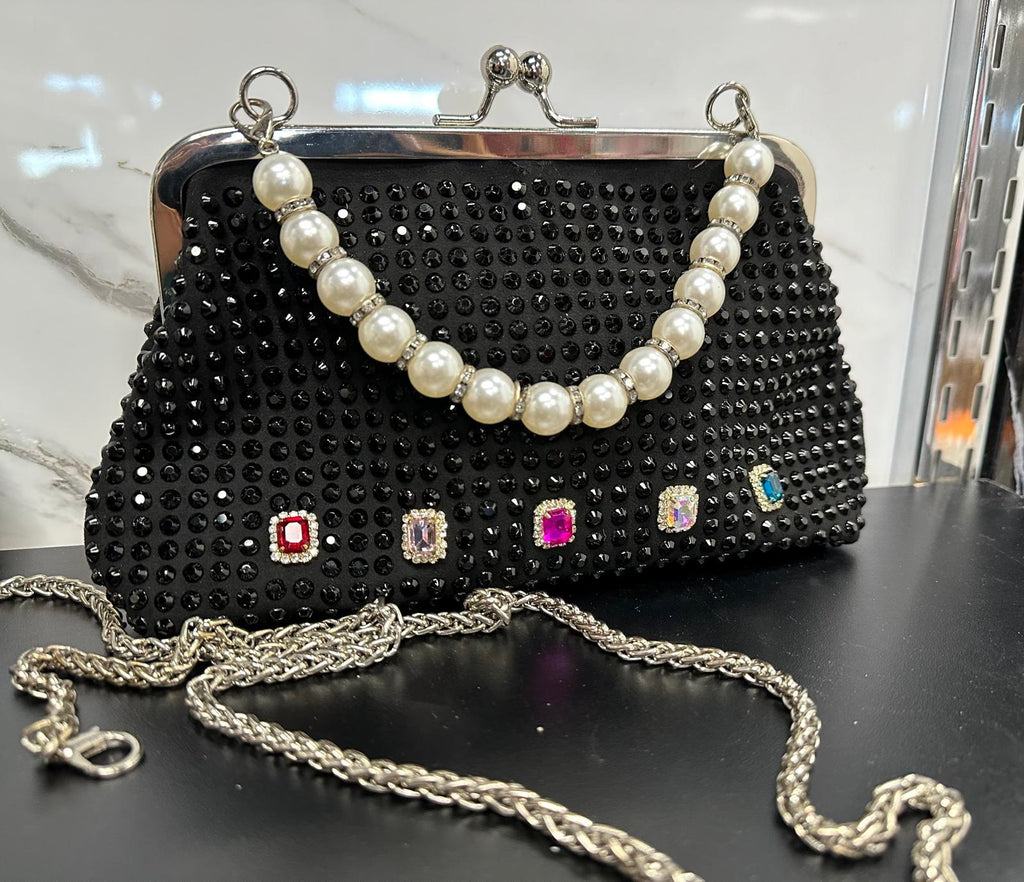 Pearl clutch purse