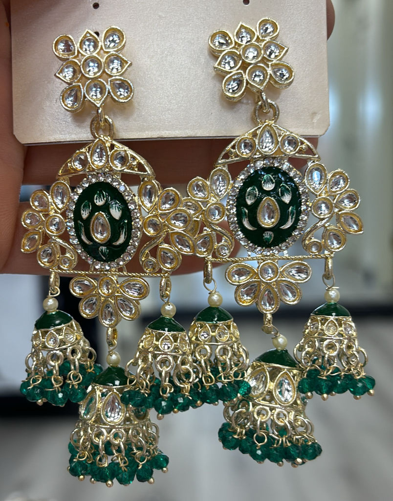 Fancy Earrings with Jhumki