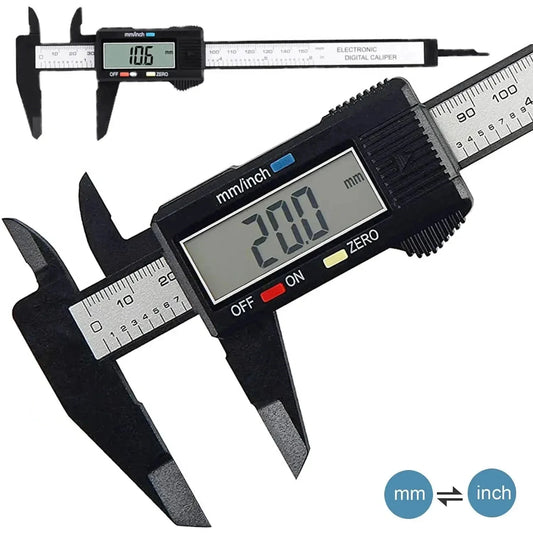 Digital Caliper — 150mm, Carbon Fiber