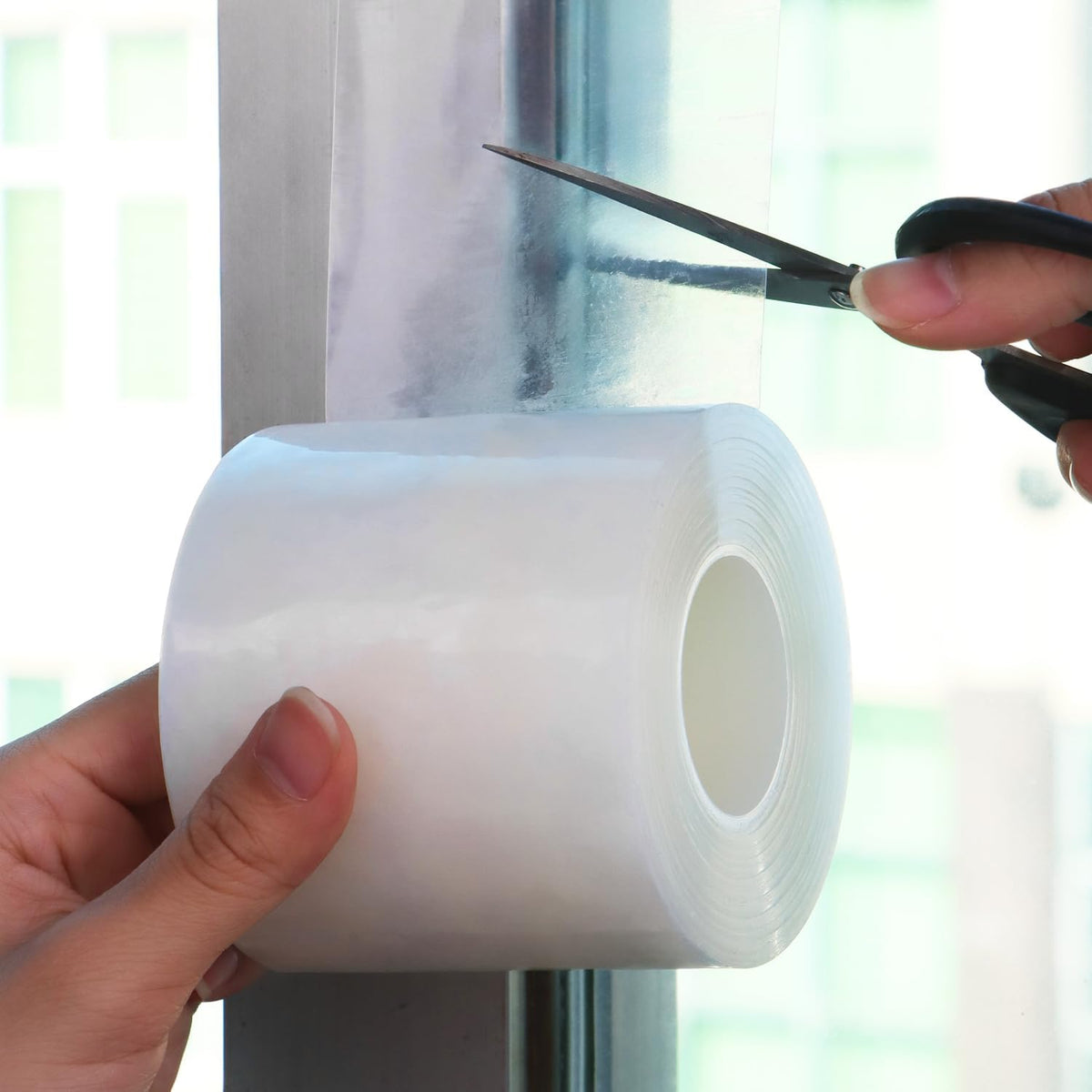 Window insulation sealing tape — clear draft-proof tape roll for windows and doors