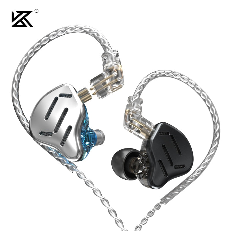 KZ ZAX In Ear Earphones 1DD+7BA HIFI Bass Monitor Headset Hybrid technology Noise Cancelling Earbuds Wired Headphones