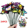 5-24Pcs/set Butterflies Garden Yard Planter Colorful Whimsical Butterfly Stakes Decoracion Outdoor Decor Flower Pots Decoration