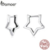 bamoer 925 Sterling Silver Starlike Earrings Star Shape Ear Buckle Minimalist Earrings Daily for Women Fashion Jewelry SCE1136