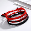 Handmade Tibetan Buddhist Lucky Rope Bracelets Bangles Black & Red Thread Adjustable Knots Bracelet for Women Men Wrist Jewelry