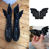 Personality PU Shoe DIY Accessories Bats Glitter Black Shoe Wings Ornament Show Halloween Party Fun Skate Shoes DIY Decorations