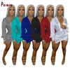 Prowow Sexy V-neck Women Dress Long Sleeve Solid Color Mini Dresses for Party Night Club New Spring Fall Female Outfits