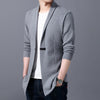 Cardigan Mens Sweaters Spring Autumn Men Casual Cardigan Jacket Man Solid Color Long Sweater Windbreaker Single Button Coats