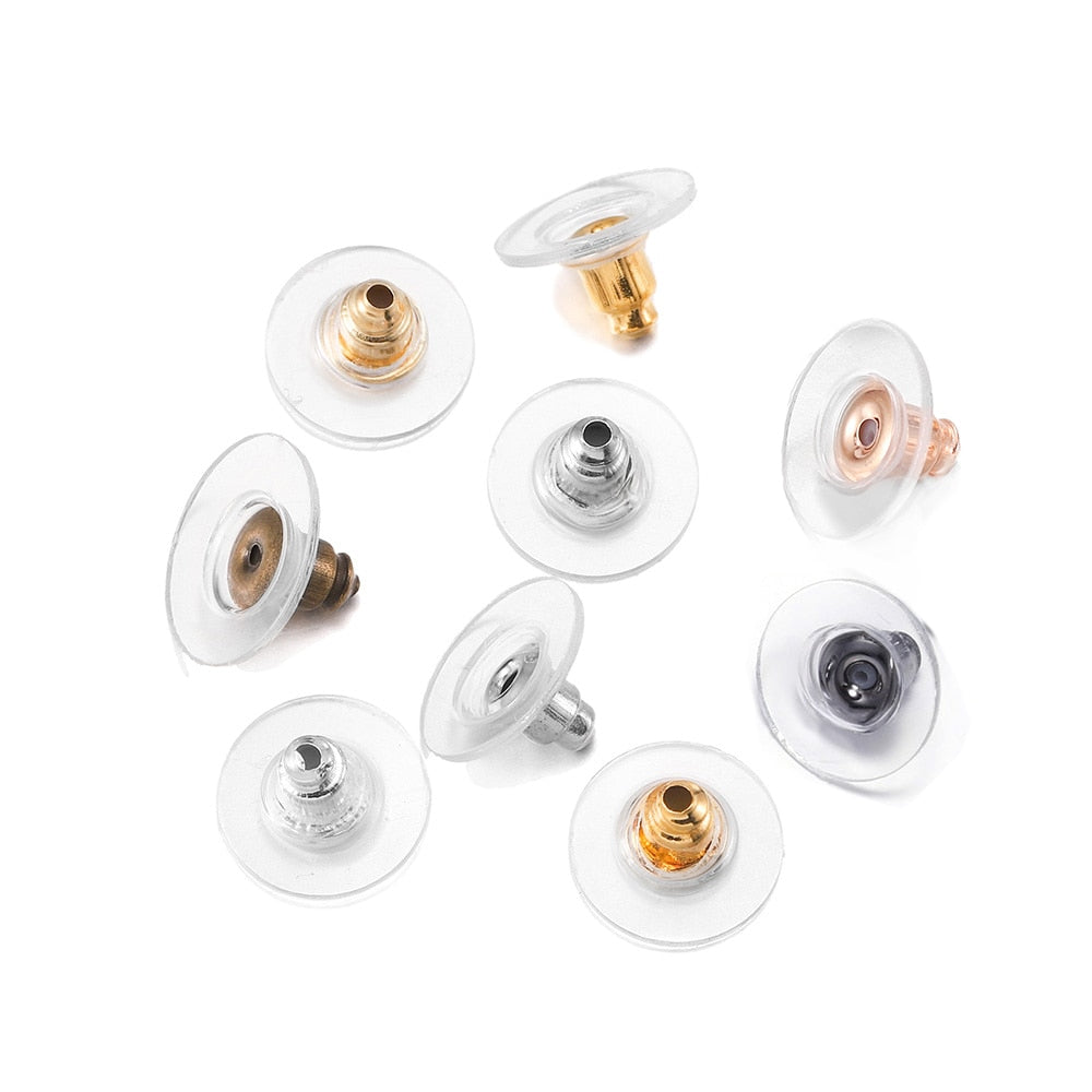 200pcs/lot Soft Silicone Rubber Earring Back Stoppers For Stud Earrings DIY  Jewelry Making Earrings Findings