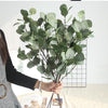 New Eucalyptus tree branch Round leaves artificial Money leaf Retro Eucalyptus plant decoration fake flower faux foliage