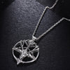 Vintage Pan God Skull Pendants Necklace Men Fashion Pentagram Goat Head Pendant Chain Unisex Luck Alloy Gothic Necklace Jewelry