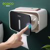 ECOCO Nail-free Waterproof Bathroom Roll Paper Box Toilet Paper Box Wall-mounted Storage Tissue Pump Home Bathroom Storage Tools