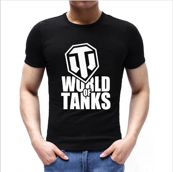 Round Neck Men World of Tanks T Shirts Unique Custom Pattern Cool Male Game t-shirt Top Quality Guys Tee Shirt Clothes Sale