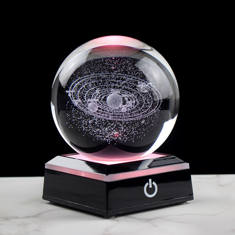 Newfashioned 3D Crystal Solar System Ball Lasergravur Planeten Glaskugel Cosmic Model Globe Home Dekoration Astronomie Geschenk