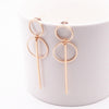 Fashion Earrings Punk Simple Gold Color Long Section Tassel Pendant Size Circle Earrings For Ladies Gifts Wholesale Jewelry