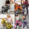 Women Fashion 6 Color Camo Cargo Pants High Waist Hip Hop Trousers Military Army Combat Camouflage Long Pants Ladies Hot