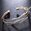 NEW Gold Metal Alloy Arrow Link Chain Twist Bangle New Three Layer Romantic Open Cuff Bangles/Bracelet Set For Women