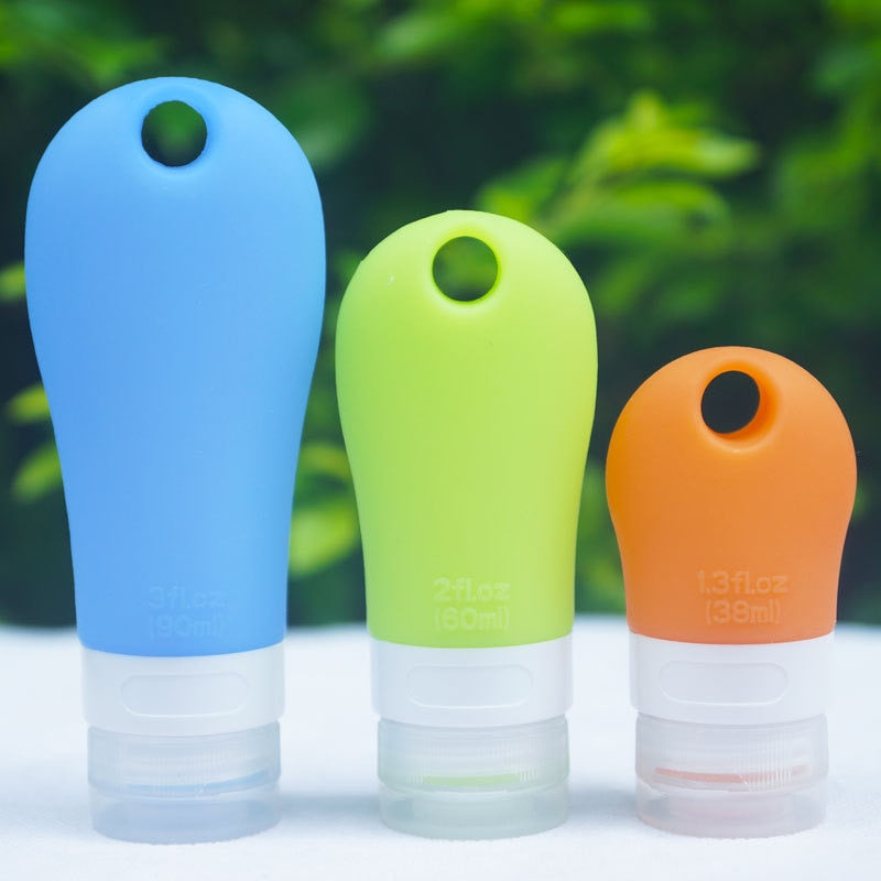 38ml 60ml 90ml Portable Mini Silicone Bottle My Refillable Bottle Travel Lotion Points Shampoo Container