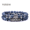 YIZIZAI Owl Bracelet Jewelry Stone Bracelets Men Women Pulseira Masculina Feminina Bileklik Pulseras Mujer Bijoux Armband set