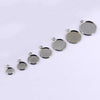 6/8/10/12/14/16/18/20/25/30mm Round Stainless Steel Pendant Blank Cabochon Base Setting Bezel DIY Jewelry Making Component