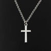 Simple Classic Fashion Double Sided Cross Antique Silver Color Pendant Girl Short Long Chain Necklaces Jewelry For Women