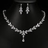 Emmaya Exquisite Jewelry Sets For Women Wedding Party Accessories Cubic Zircon Stud Earrings & Necklace Gift