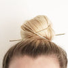 Hair Stick Original New Boho Hair Pins Accessories Metal Gold Filled X Shaped Bun Holder Charming Vintage Bun Cage Jewelry