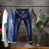 6 Colors 2023 New Men's Skinny White Jeans Fashion Elastic Slim Pants Jean Male Brand Trousers Black Blue Green Gray