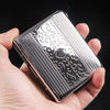 Silver Portable Metal Cigarette Case for Thick Cigarettes Flip Open Traveling Cigarette Container Box Holder Outdoor Smoking1PC