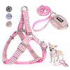 Cute Dog Harness Adjustable Nylon Pet Puppy Chihuahua Harness Vest Dog Leash Set Pink For Small Medium Dogs Cats Pet Products