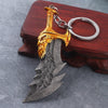 New New God of War 4 Kratos sword Keychain Pendant keyring jewelry men and women car key chain Accessories