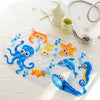 69CMx38CM children's cartoon bath mat with suction cup bathroom toilet anti-slip mat shower room bathtub foot mat