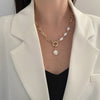 Vienkim Layered Pearl Choker Colar Chaînes épaisses avec collier pendentif pour les femmes Mode Collier ras du cou sur le cou 2021 Bijoux