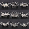 Silver Color Pearl Crystal Wedding Hair Combs Hair Accessories for Bridal Flower Headpiece Women Bride Hair ornaments Jewelry