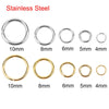 50/100pcs Stainless Steel Open Jump Rings 4/5/6/8/10mm Strong Split Rings Connectors For Necklace Bracelet Jewelry Accessories