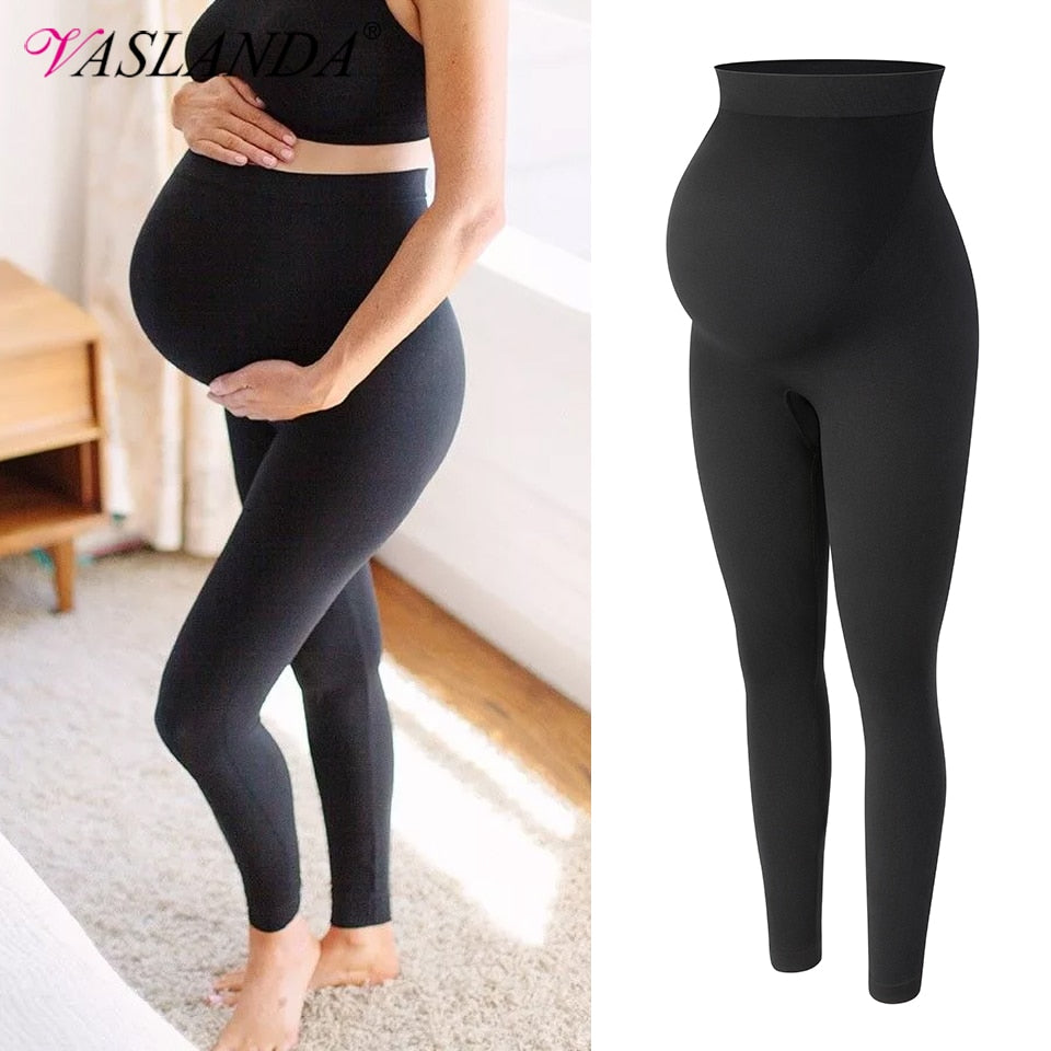 Leggings de maternité taille haute soutien du ventre Leggins pour les femmes enceintes grossesse pantalon slim corps façonnage pantalon post-partum