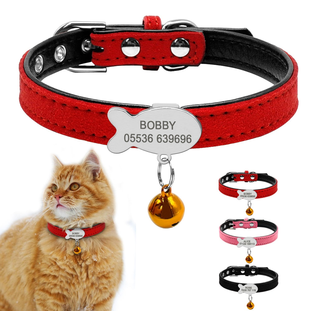 Collier de chat personnalisé personnalisé chiot petits chiens colliers d'identification gravé nom numéro de téléphone gravure gratuite pour Chihuahua XXS XS S