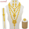 Dubai Jewelry Sets Gold Color Necklace & Earring Set For Women African France Wedding Party Jewelery Ethiopia Bridal Gifts