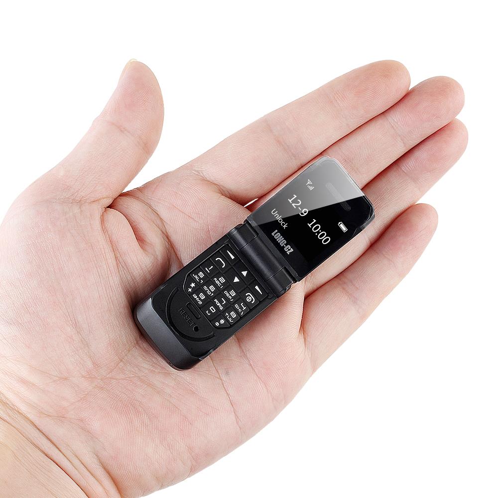 J9 0.66" 2G Mini Flip Mobile Phone Wireless Bluetooth-compatible 3.0 Dialer FM Magic Voice Handsfree Call Headset Cellphone