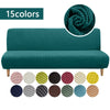 Polar Fleece Fabric Armless Sofa Bed Cover Solid Color Without Armrest Big Elastic Folding Furniture home Decoration Bench Cover