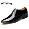 2023 Newly Men's Quality Patent Leather Shoes White Wedding Shoes Size 38-48 Black Leather Soft Man Dress Shoes