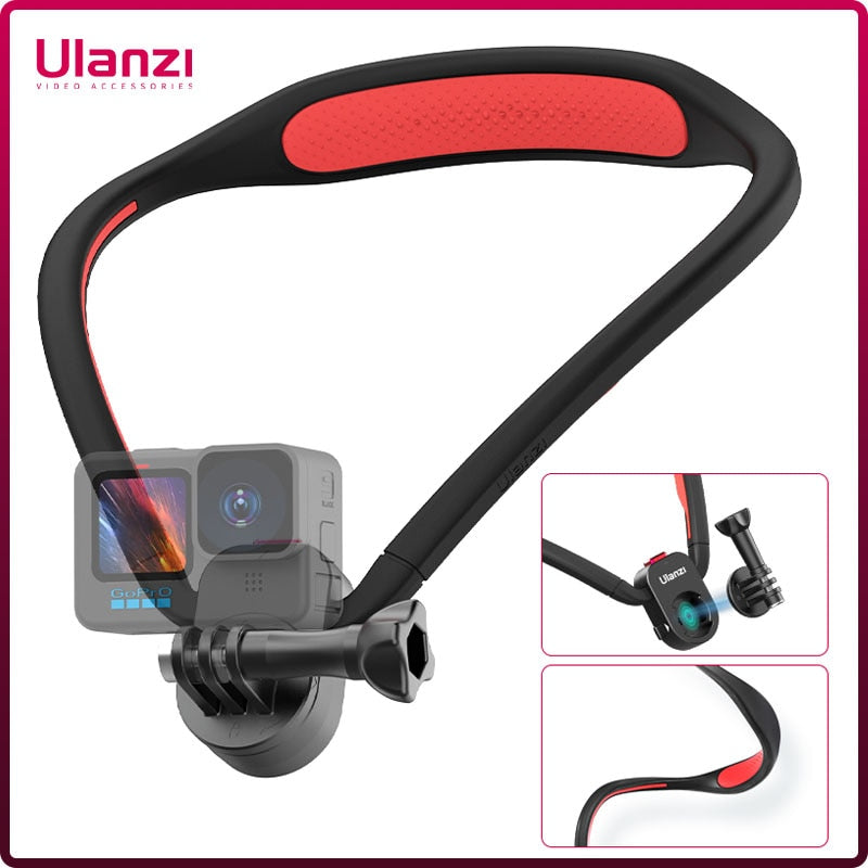 Ulanzi Go-Quick II Magnetic Silicone Neck Holder Mount For GoPro Hero 11 10 9 8 7 6 5 Insta360 DJI Osmo Action Camera Accessorie