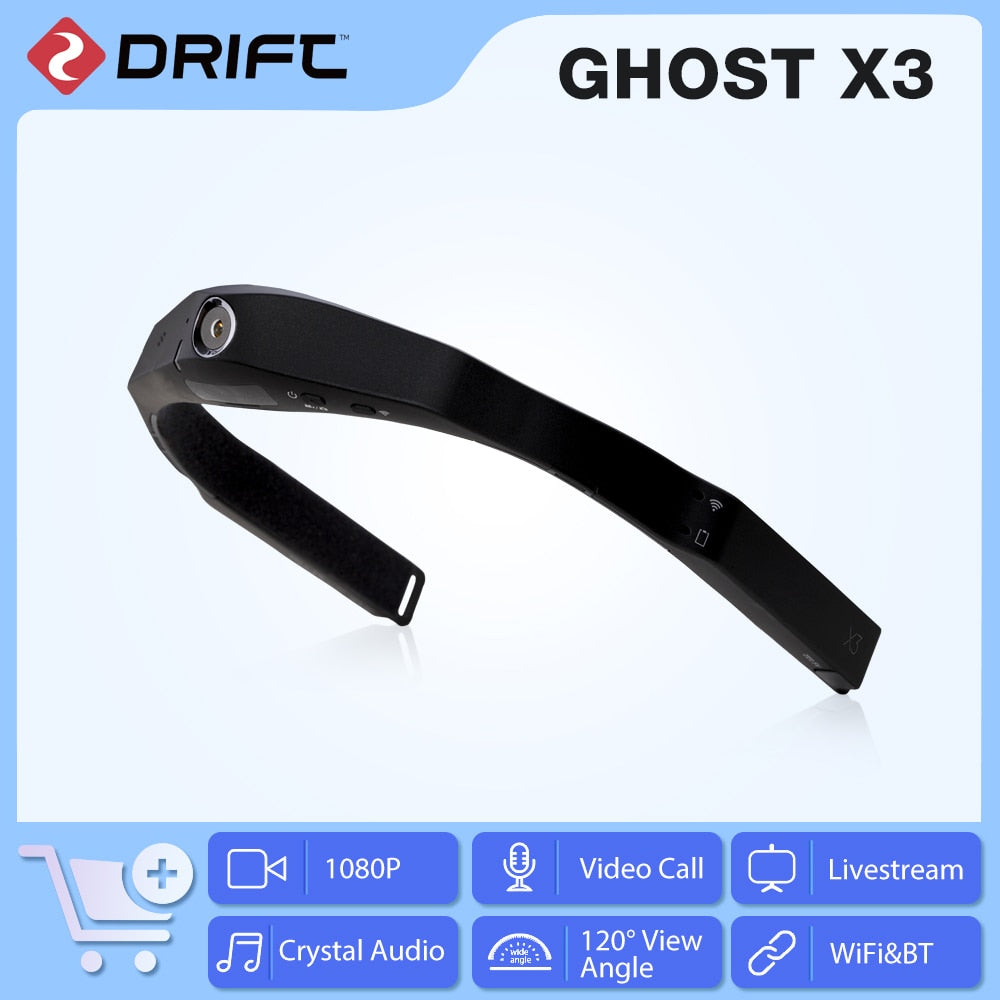 Drift Ghost X3 Action Camera Sport 1080P Head Mounted WiFi Helmet Remote Command 3 Hors Battery Livestream Camcorder Sports Cam