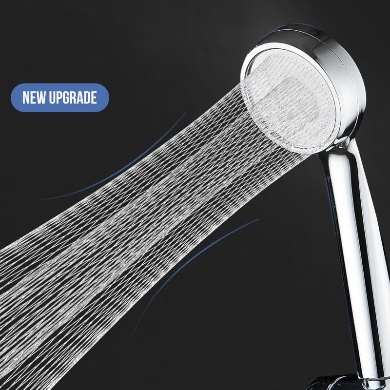 High Pressure Water Saving Rainfall Shower Head Bathroom Accessories ABS Chrome Holder Showerhead  Bathroom Accessories