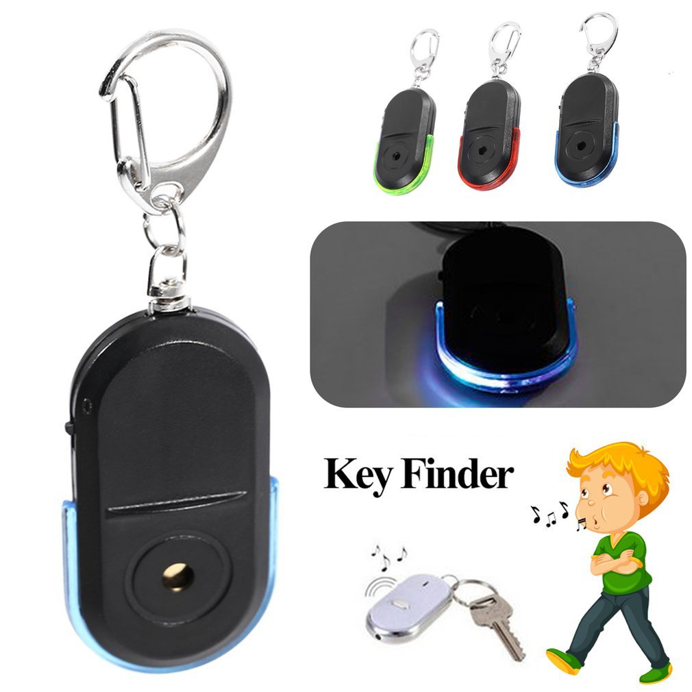 Wireless 10m Anti-Lost Alarm Key Finder Locator Keychain Whistle Sound With LED Light Mini Anti Lost Key Finder