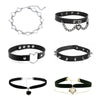 Sexy Trendy Vintage Charm Round Gothic Collar Necklaces Jewelry Gift Gothic Leather Heart Harajuku Women Punk Choker Necklace